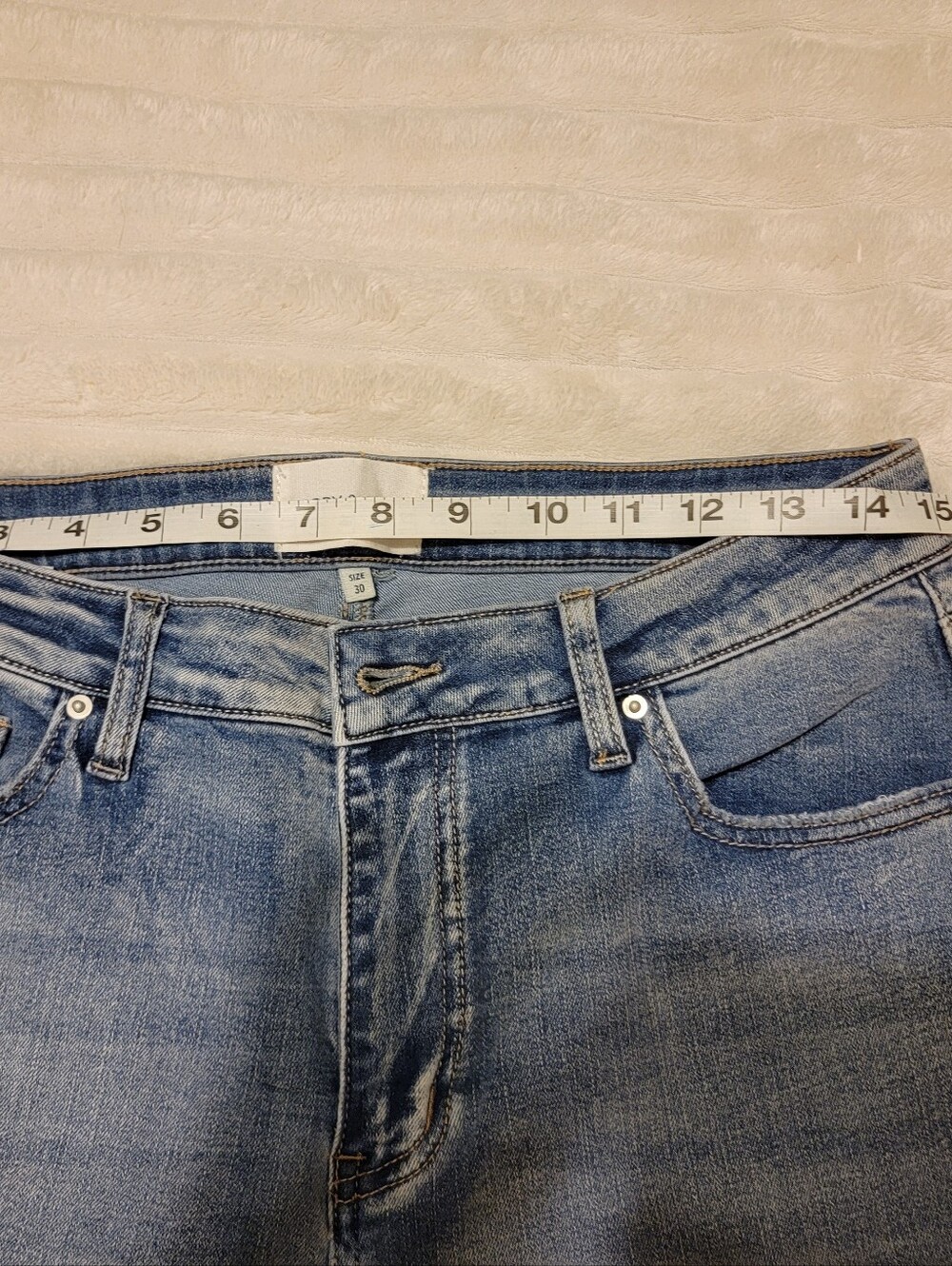 Straight Leg Jean with Rhinestone Cuff - Picture 6 of 6